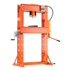VEVOR Hydraulic Shop Press, 50 T H-Frame Pneumatic Shop Press with Press Plate & Triangular Support, Stable Garage Floor Adjustable Hydraulic Press with Relief Valve, Fit for Bending & Straightening