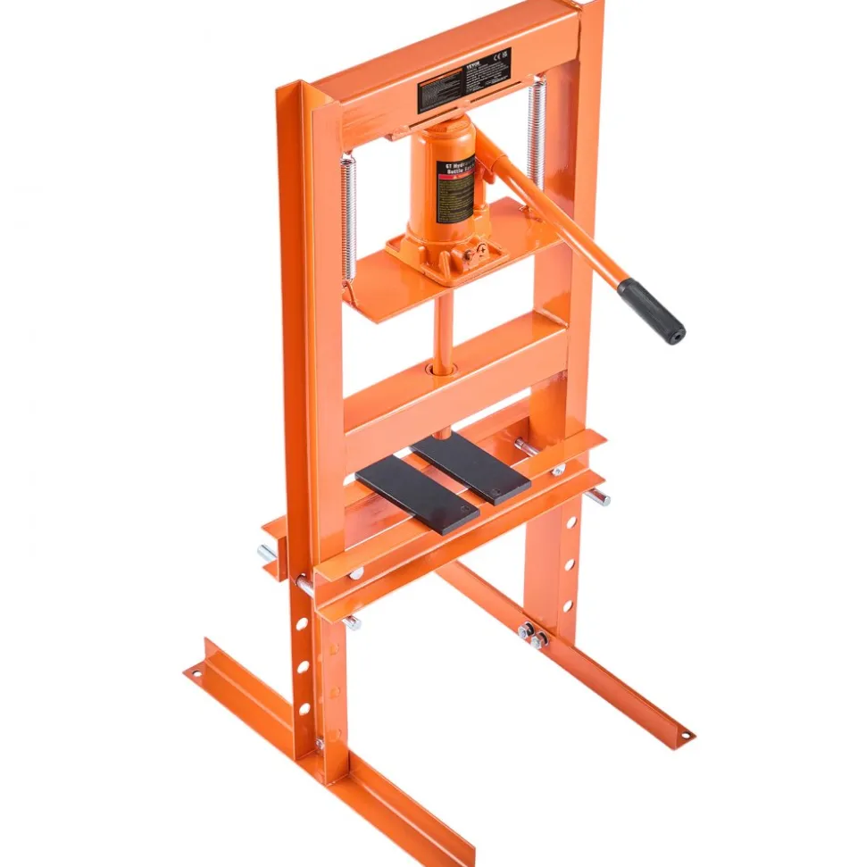 VEVOR Hydraulic Shop Press, 6 Ton H-Frame Hydraulic Garage/Shop Floor Press, Adjustable Shop Press with Press Plates, Heavy Duty Hydraulic Press for Garage, Shop, Workshop