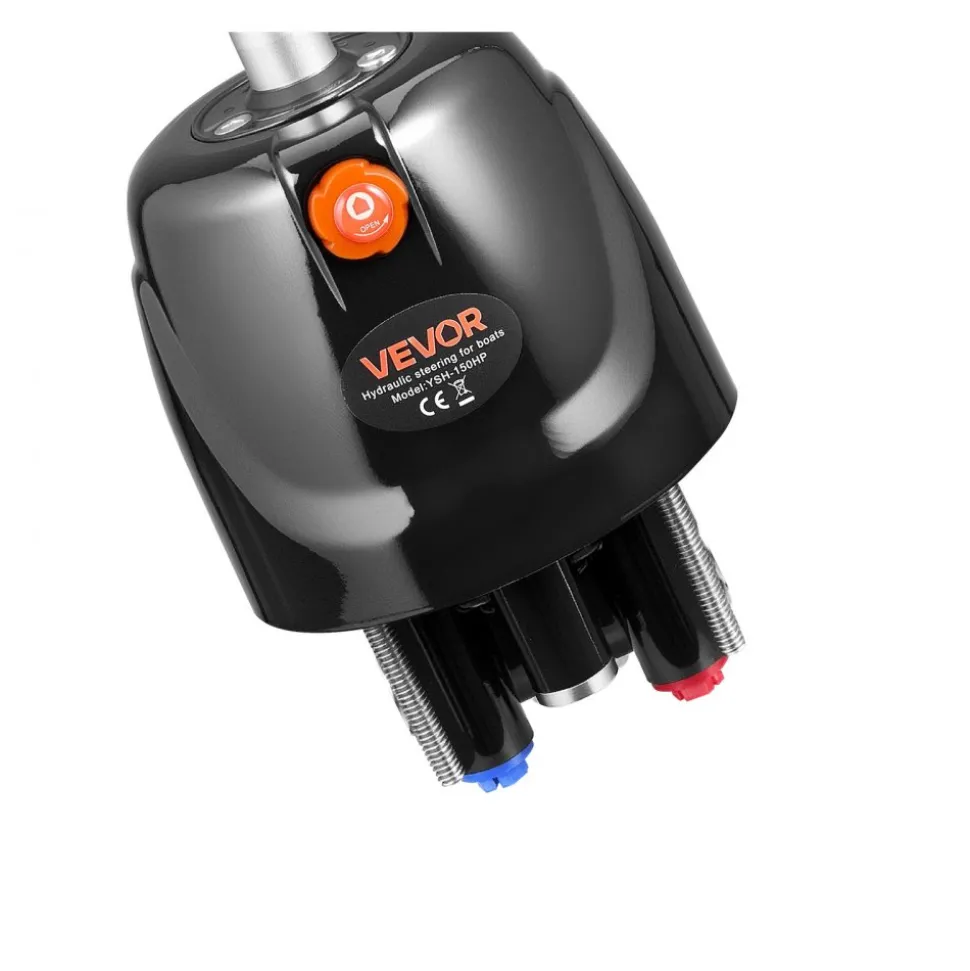VEVOR Hydraulic Steering Helm Pump, 150 HP, Helm Pump for Boat, with 6.9 MPa/1000 psi Max Working Pressure, Aluminum Alloy Housing, Check Valve, Replaceable Shaft Seal, for Outboards Fishing Boats