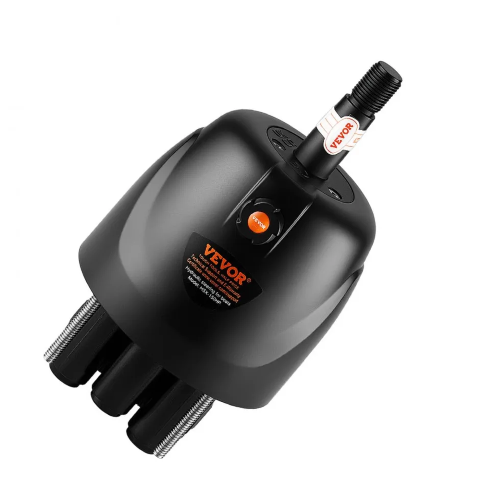 VEVOR Hydraulic Steering Helm Pump 150 HP Outboard Hydraulic Pump for Boats, Marine Boat Steering System, 2.5 MPa Max Work Pressure, Aluminum Alloy Housing, Built-in Lock Valve, Replaceable Shaft Seal