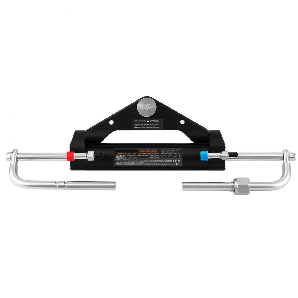 VEVOR Hydraulic Steering Kit 150HP Hydraulic Outboard Steering System 20 ft, Marine Boat Steering System, 2.5 MPa Helm Pump, Two-Way Lock Cylinder, 20 Feet High-Strength Hoses, for Single-Engine Use