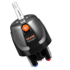 VEVOR Hydraulic Steering Kit, 200 HP, Marine Boat Hydraulic Steering System, with 6.9 MPa/1000 psi Helm Pump, Two-Way Lock Cylinder, and 26ft High-Strength Hoses, for Single Station, Single-Engine Use