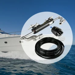 VEVOR Hydraulic Steering Kit, 300HP Hydraulic Steering Compact Cylinder, Hydraulic Outboard Steering Kit with Helm Pump for Boat Marine Steering System