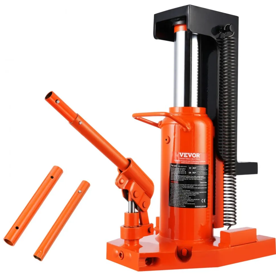 VEVOR Hydraulic Toe Jack, 10 Ton On Toe Toe Jack Lift, 20 Ton On Top Lift Capacity Machine Jack, 1.2-7.5 in Toe Height, 12.6-18.9 in Top Height, Air Hydraulic Claw Jack for Machinery, Industry