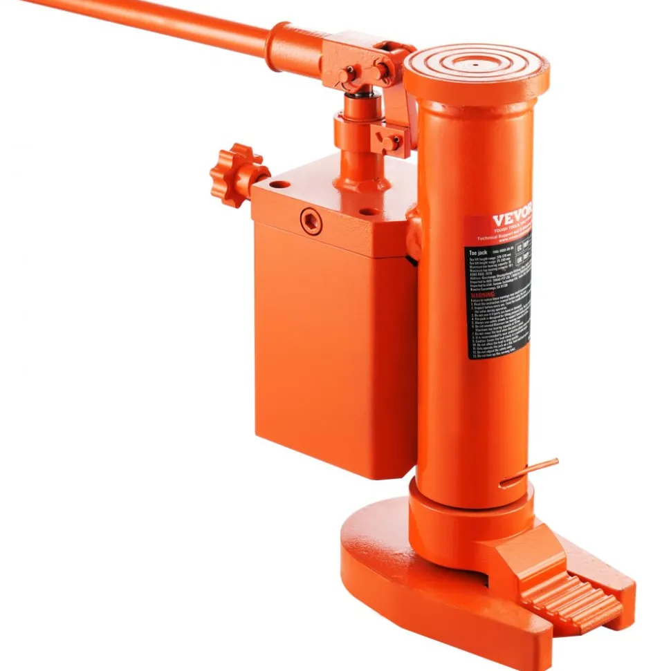VEVOR Hydraulic Toe Jack, 5 Ton On Toe Toe Jack Lift, 10 Ton On Top Lift Capacity Machine Jack, 1.0-9.1 in Toe Height, 14.6-22.4 in Top Height, 360° Rotatable Claw Jack for Machinery, Industry