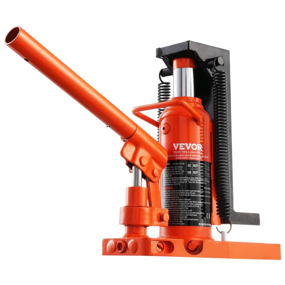 VEVOR Hydraulic Toe Jack, 2.5 Ton On Toe Toe Jack Lift, 5 Ton On Top Lift Capacity Machine Jack, 0.8-5.3 in Toe Height, 8.9-13.4 in Top Height, Air Hydraulic Claw Jack for Machinery, Industry