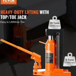 VEVOR Hydraulic Toe Jack, 5 Ton On Toe Toe Jack Lift, 10 Ton On Top Lift Capacity Machine Jack, 0.8-6.8 in Toe Height, 11.3-17.3 in Top Height, Air Hydraulic Claw Jack for Machinery, Industry