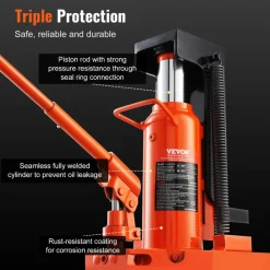VEVOR Hydraulic Toe Jack, 5 Ton On Toe Toe Jack Lift, 10 Ton On Top Lift Capacity Machine Jack, 0.8-6.8 in Toe Height, 11.3-17.3 in Top Height, Air Hydraulic Claw Jack for Machinery, Industry