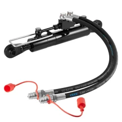 VEVOR Hydraulic Top Link Cat.1-1 (8-1/4 in, 18-1/8~26-3/8 in ), Hydraulic Cylinder with 2 Hoses & G3/8