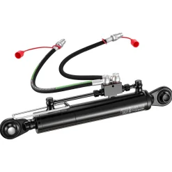 VEVOR Hydraulic Top Link Cat. 2-2 (11 in Stroke, 22-7/16 in to 33-7/16 in), Max 2900PSI Hydraulic Cylinder with 2 Hoses & G3/8