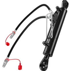 VEVOR Hydraulic Top Link Cat. 2-2 (11 in Stroke, 22-7/16 in to 33-7/16 in), Max 2900PSI Hydraulic Cylinder with 2 Hoses & G3/8