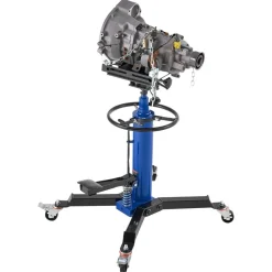 VEVOR Hydraulic Transmission Jack, 1660 lbs / 0.75 Ton Lifting Capacity Telescoping Transmission Jack with Foot Pedal, 360° Swivel Wheel, 34.6-69.3 in High Lifting Height, Lift Hoist for Garage/Shop