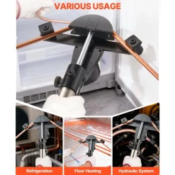 VEVOR Hydraulic Tubing Bender Kit, 1/4 to 7/8 Inch, Copper Tube Pipe Bender, HVAC Bending Tool Set, 90° Bend, with 7 Aluminium Alloy Dies, for HVAC Air Conditioning Refrigeration Automotive Repair