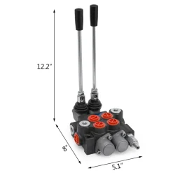 VEVOR Hydraulic Valve 2 Spool Hydraulic Directional Control Valve 11gpm Hydraulic Control Valve Double Acting for Tractors Loaders Tanks