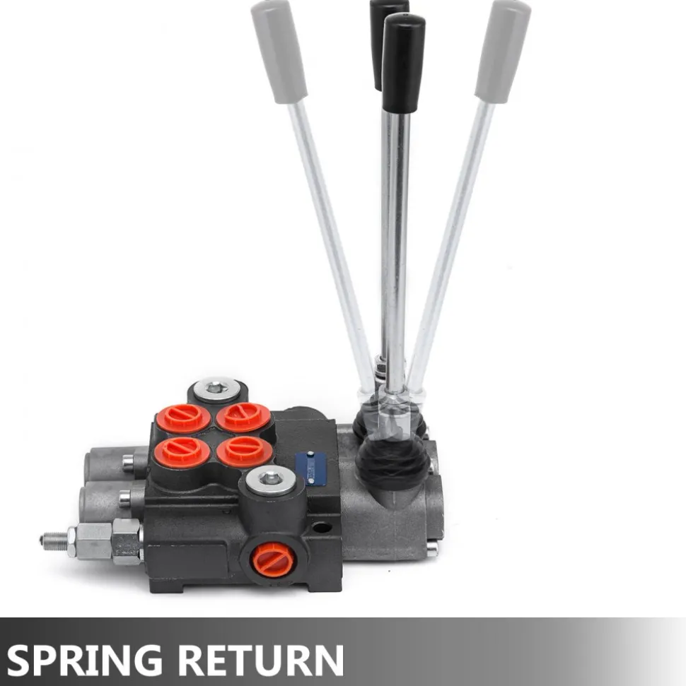 VEVOR Hydraulic Valve 2 Spool Hydraulic Directional Control Valve 11gpm Hydraulic Control Valve Double Acting for Tractors Loaders Tanks
