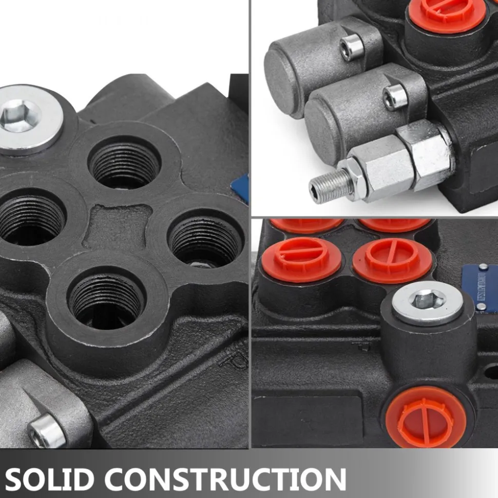 VEVOR Hydraulic Valve 2 Spool Hydraulic Joystick Control Valve 11gpm Hydraulic Directional Control Valve Double Acting for Tractors Loaders Tanks