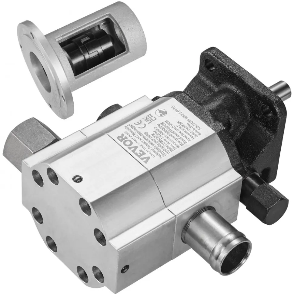 VEVOR Hydraulic Wood Log Splitter Pump Kit, 13 GPM, 2 Stage 4000 PSI Aluminum Hydraulic Gear Pump, with Coupling Installation Base 1/2'' NPT Outlet 3600 RPM, for Small Engine Mounting Log Splitter