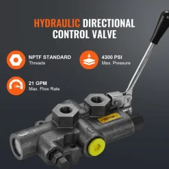 VEVOR Hydraulic Wood Log Splitter Pump Kit, 16 GPM, 2 Stage 4000 PSI Aluminum Hydraulic Gear Pump, with Valve 1'' Inlet 1/2'' NPT Outlet 3600 RPM, for Small Engine Mounting Log Splitters