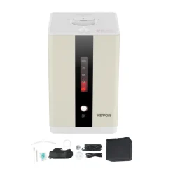 VEVOR Hydrogen Inhalation Machine, 99.99% High Purity Hydrogen Inhaler, HO-Separated 225ml/min (150 H+75 O) Dual Port Hydrogen Oxygen Inhaler, Hydrogen-Rich Water Generator for Home Travel