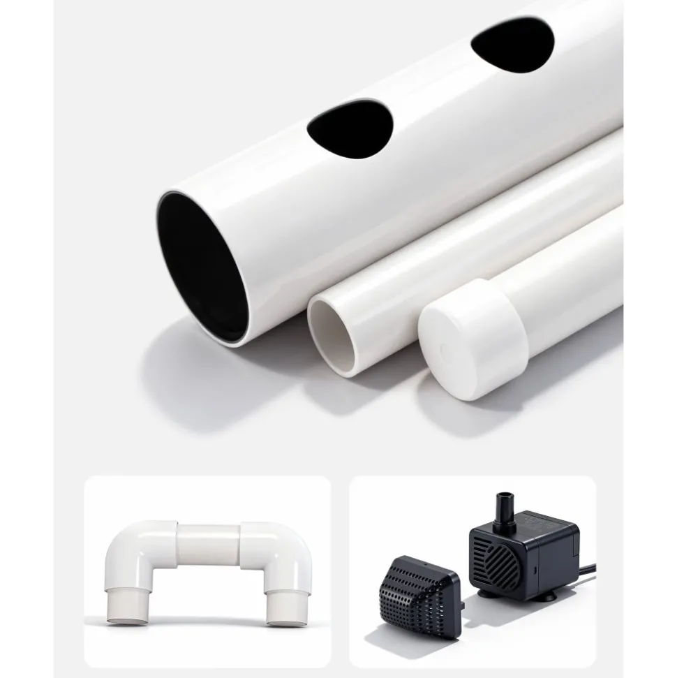 VEVOR Hydroponics Growing System Kit, 3-Tier 108 Sites UPVC Pipe Hydroponic Grow Kit with Timed Irrigation, Sun & Light Blocking Pipes, Indoor Home Garden Vegetable Planting Grow Kits for Fruit Herb