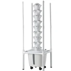 VEVOR Hydroponic Tower, 30 Pods 6 Tiers Hydroponics Growing System Kit with App Control, Vertical Home Garden with 20L Water Tank & Pump, Planter Germination Kit for Indoor Herbs, Fruits, Vegetables