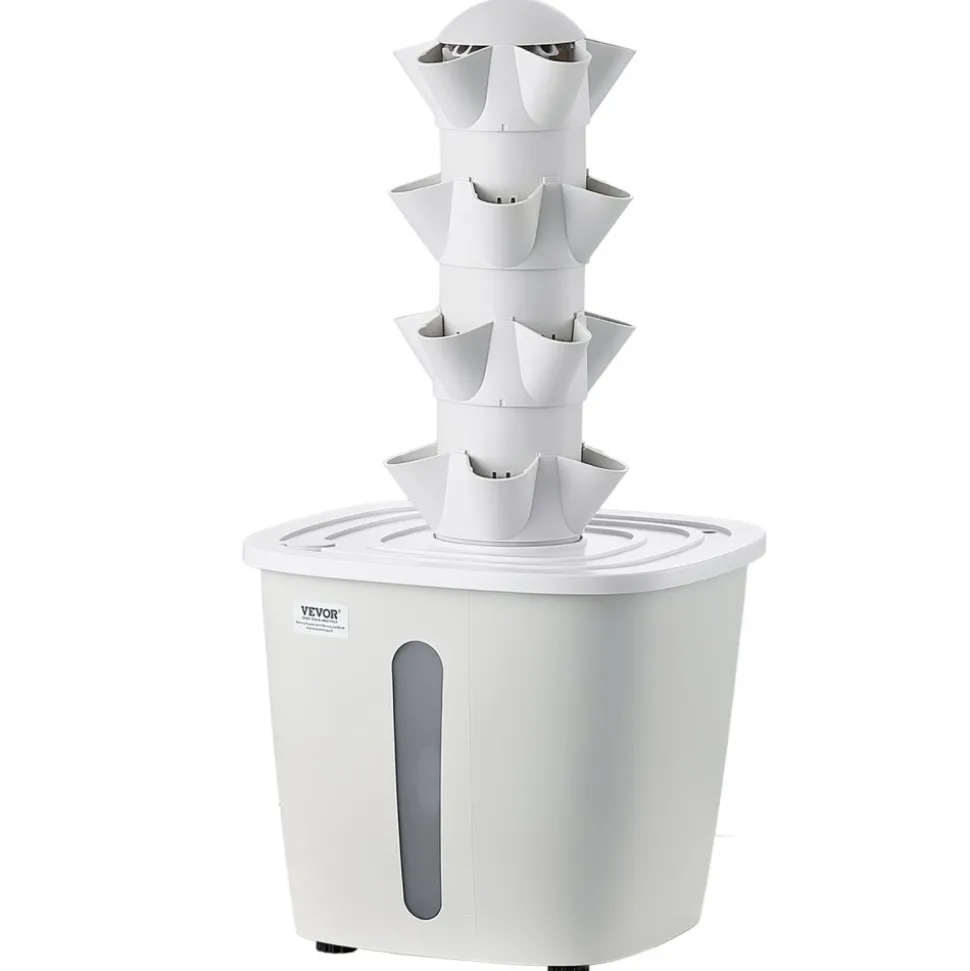 VEVOR Hydroponic Tower, 20 Pods 4 Tiers Hydroponics Growing System Kit, Vertical Home Hydronic Garden with 20L Water Tank & Pump, Planter Plants Germination Kit for Indoor Herbs, Fruits, Vegetables