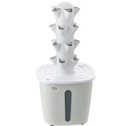 VEVOR Hydroponic Tower, 20 Pods 4 Tiers Hydroponics Growing System Kit, Vertical Home Hydronic Garden with 20L Water Tank & Pump, Planter Plants Germination Kit for Indoor Herbs, Fruits, Vegetables