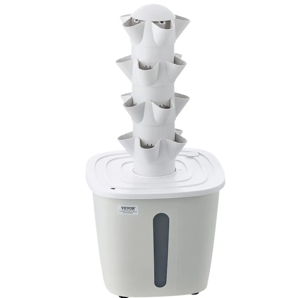 VEVOR Hydroponic Tower, 20 Pods 4 Tiers Hydroponics Growing System Kit, Vertical Home Hydronic Garden with 20L Water Tank & Pump, Planter Plants Germination Kit for Indoor Herbs, Fruits, Vegetables
