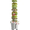 VEVOR Hydroponic Tower, 50 Pods 10 Tiers Hydroponics Growing System Kit with App Control & Casters, Vertical Home Garden with 20L Water Tank & Pump, Planter for Indoor Herbs, Fruits and Vegetables