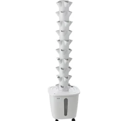 VEVOR Hydroponic Tower, 50 Pods 10 Tiers Hydroponics Growing System Kit with App Control & Casters, Vertical Home Garden with 20L Water Tank & Pump, Planter for Indoor Herbs, Fruits and Vegetables