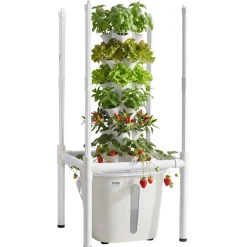 VEVOR Hydroponic Tower, 30 Pods 6 Tiers Hydroponics Growing System Kit with LED Grow Light & App Control, Vertical Home Garden with 20L Water Tank & Pump, Planter for Indoor Herbs, Fruits, Vegetables