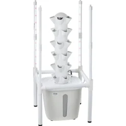 VEVOR Hydroponic Tower, 30 Pods 6 Tiers Hydroponics Growing System Kit with LED Grow Light & App Control, Vertical Home Garden with 20L Water Tank & Pump, Planter for Indoor Herbs, Fruits, Vegetables