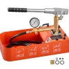 VEVOR Hydrostatic Test Pump 2 Gallon Hydraulic Manual Water Pressure Tester, Single Valve Hydrostatic Water Pipe Leakage Pressure Test Pump Kit with Gauge & Tank, 0-50 Bar Range, for Pipeline Heating