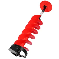 VEVOR Ice Auger Drill Bit, 8in Diameter 41in Length, Cordless Nylon Ice Fishing Augers With Extra 13.4in Extension Rod, Drill Adapter, Top Plate and Blade Guard