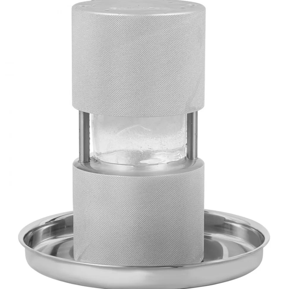 VEVOR Ice Ball Press, 2.4" Ice Ball Maker, Aircraft Al Alloy Ice Ball Press Kit for 60mm Ice Sphere, Ice Press with Tong and Drip Tray, for Whiskey, Cocktail, Bourbon, Scot on Party & Holiday, Silver