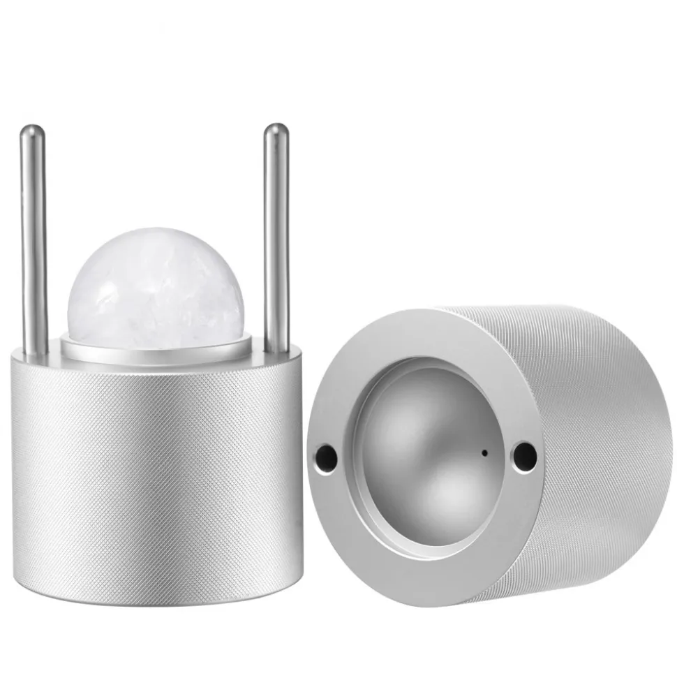 VEVOR Ice Ball Press, 2.1" Ice Ball Maker, Aviation Aluminum Ice Ball Press Kit for 53mm Ice Sphere, Ice Press with Tong and Drip Tray, for Whiskey, Cocktail, Bourbon, Scot on Party & Holiday