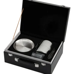 VEVOR Ice Ball Press Kit, Anodized 7075 Aluminum, with Silicone Moulds, Large Mat, Stainless Steel Tong & Two Glasses, Double Size Crystal Clear Rounds for Whiskeys, Cocktails on Parties & Holidays