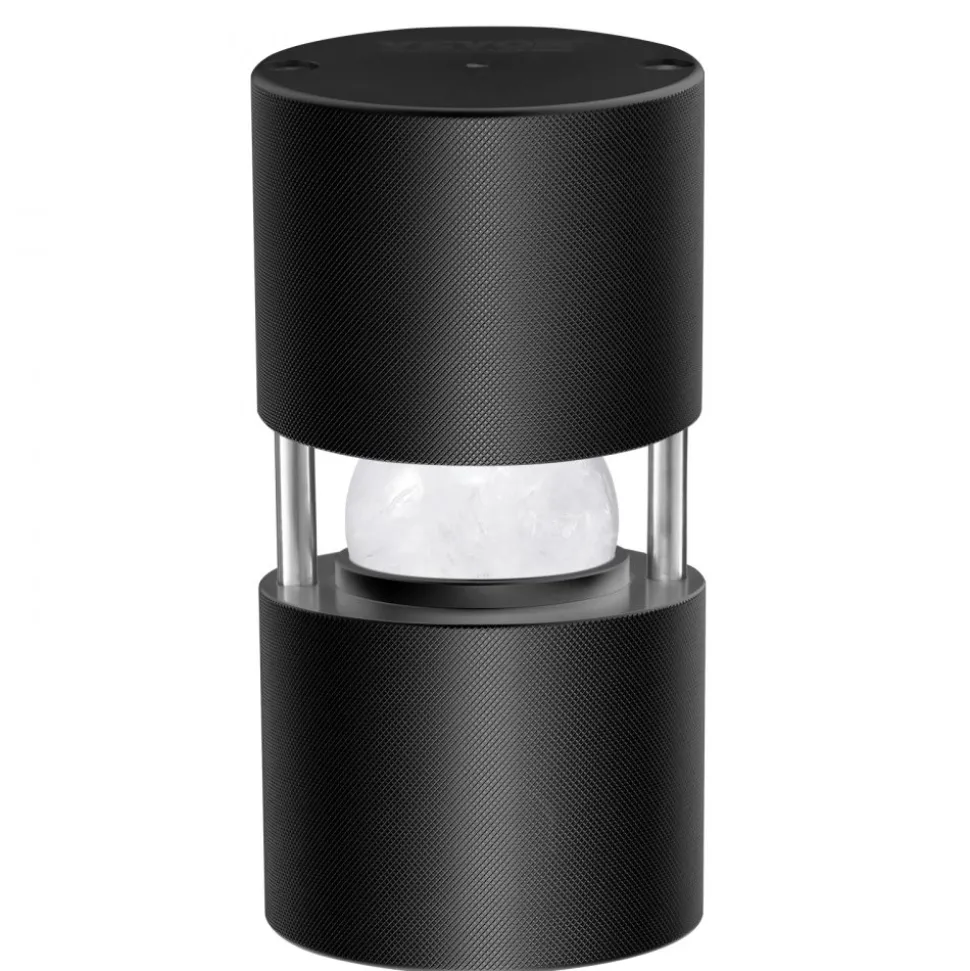 VEVOR Ice Ball Press Kit, Aviation Aluminum Ice Press with Ice Block Mold, Large Mat, Tong, Drip Tray, One Glass, Round Ice Ball Maker 2.4"/60 mm Ice Sphere, for Whiskey, Cocktail on Party & Holiday