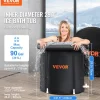 VEVOR Ice Bath Tub, Cold Water Therapy Plunge Tub for Athletes, Portable Outdoor Ice Barrel Plunge Pool for Recovery, 90 Gal Inflatable Folding Bathtub with Cover, Home Ice Pod for Adult, 32"Lx30"H