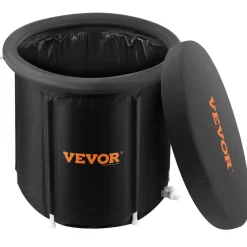 VEVOR Ice Bath Tub, Cold Water Therapy Plunge Tub for Athletes, Portable Outdoor Ice Barrel Plunge Pool for Recovery, 90 Gal Inflatable Folding Bathtub with Cover, Home Ice Pod for Adult, 32