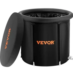 VEVOR Ice Bath Tub, Cold Water Therapy Plunge Tub for Athlete, Portable Outdoor Ice Barrel Plunge Pool for Recovery, 98 Gal Inflatable Folding Bathtub with Cover, Home Ice Pod for Adult, 35.4