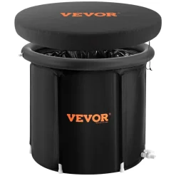 VEVOR Ice Bath Tub, Cold Water Therapy Plunge Tub for Athlete, Portable Outdoor Ice Barrel Plunge Pool for Recovery, 98 Gal Inflatable Folding Bathtub with Cover, Home Ice Pod for Adult, 35.4