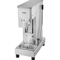 VEVOR Ice Cream Blender, 750W High-Speed Ice Cream Maker Mixer Stir Machine 1740RPM, 304 Stainless Steel Ice Cream Shaker, Long Handle + PC Protective Shield, Customizable with any Flavor of Ice Cream
