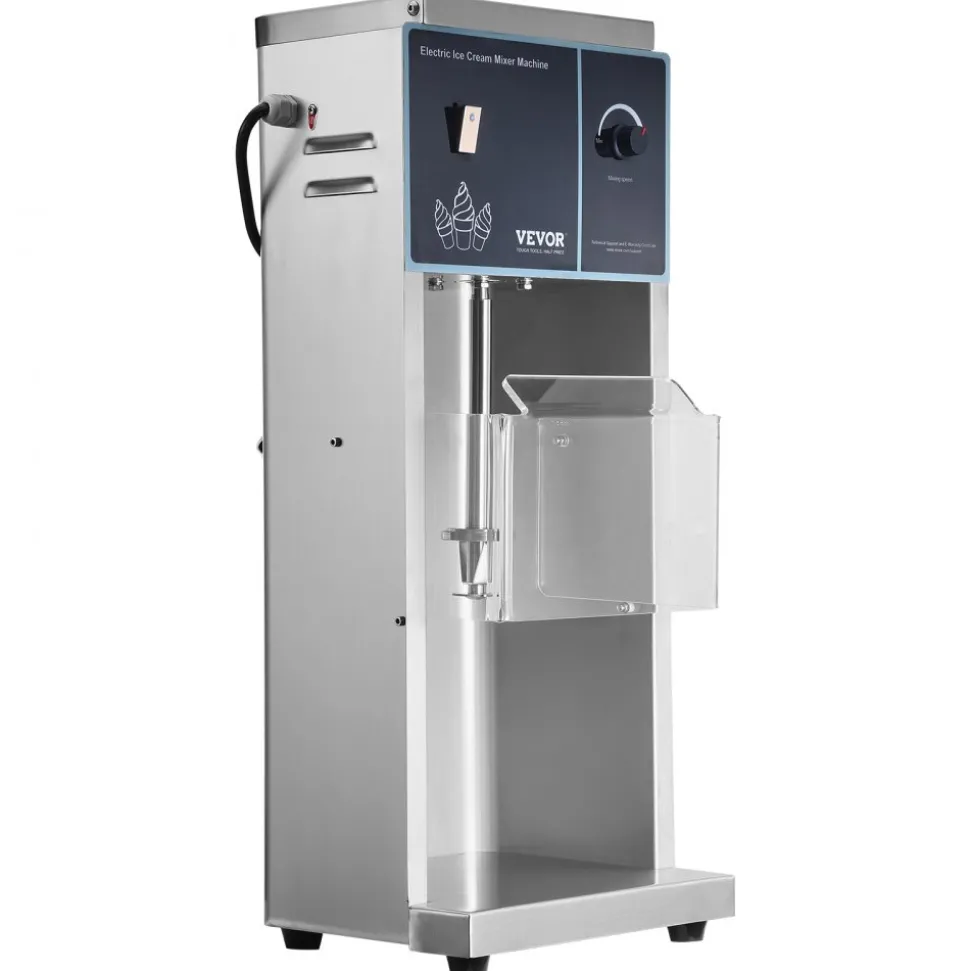 VEVOR Ice Cream Blender, 400W High-Speed Ice Cream Maker Mixer Stir Machine 4200RPM, Stepless Speed Adjustment, 304 Stainless Steel Ice Cream Shaker, 3 Hand Cups, Make Various Flavors of Ice Cream