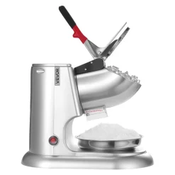 VEVOR Ice Crusher Machine, 220lbs Per Hour Electric 4 Blades Snow Cone Maker, Stainless Steel Shaved Ice Machine with Bowl and Cover, 300W 2000RPM Ice-Shaver for Home and Commercial Use, Silver