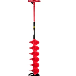 VEVOR Ice Drill Auger, 6" Diameter Nylon Ice Auger, 39" Length Ice Auger Bit,Auger Drill with 11.8" Extension Rod,Auger Bit with Drill Adapter,Top Plate & Blade Guard for Ice Fishing Ice Burrowing