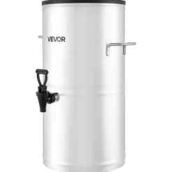 VEVOR Ice Tea Dispenser, 4 Gal/15L 304 Stainless Steel Beverage Dispenser with Spigot & Handle, Suitable for Hot and Cold Drinks, for Iced Tea Coffee Water in Cafes & Restaurants