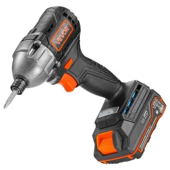 VEVOR Impact Driver, 1/4 Inch, 2800 RPM Max Speed, 20 V Brushless Motor, Electric Cordless Impact Driver Kit with Battery and Charger, 20 Bits, LED Work Light, for Furniture, Electrical, Home Repairs