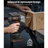 VEVOR Impact Driver, 1/4 Inch, 3000 RPM Max Speed, 12 V Brushless Motor, Electric Cordless Impact Driver Kit with Battery and Charger, 20 Bits, LED Work Light, for Furniture, Electrical, Home Repairs