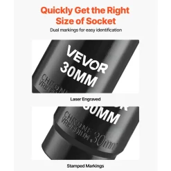 VEVOR Impact Socket Set, 1/2